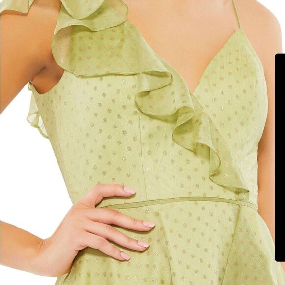 Mac Duggal Short Green Wedding Guest Dress 70163 Size 16 NWT Retail 278 - Picture 3 of 7